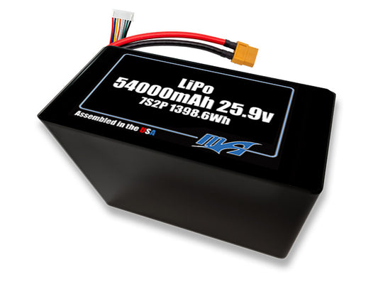 LiPo 54000 7S2P 25.9v NMC Battery Pack
