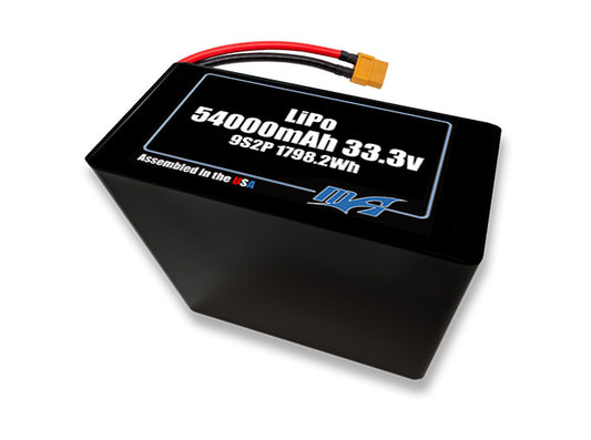 LiPo 54000 9S2P 33.3v NMC Battery Pack