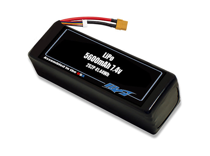 LiPo 5600mAh 2S2P 7.4v Battery Pack