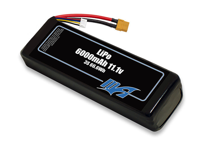 A MaxAmps LiPo 6000mAh 3S 11.1 volt battery pack