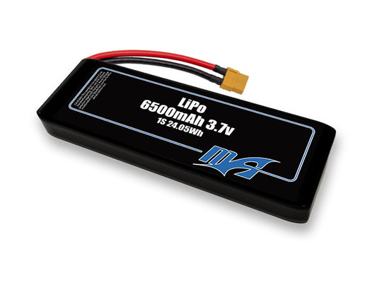 A MaxAmps LiPo 6500mAh 1S 2P 3.7 volt battery pack