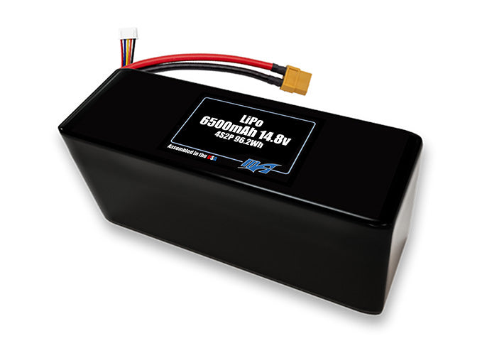 A MaxAmps LiPo 6500mAh 4S 2P 14.8 volt battery pack