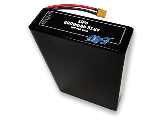 A MaxAmps LiPo 8000mAh 14S 2P 51.8 volt battery pack