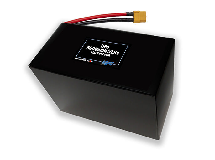 A MaxAmps LiPo 8000mAh 14S 2P 51.8 volt SBS battery pack