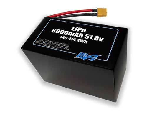 A MaxAmps LiPo 8000mAh 14S 2P 51.8 volt SBS battery pack