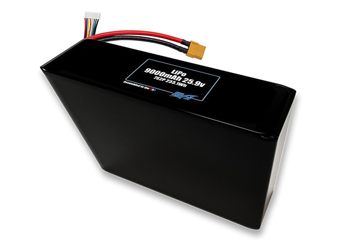 A MaxAmps LiPo 9000mAh 7S 2P 25.9 volt battery pack