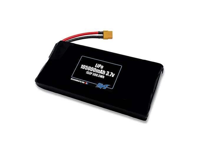 LiPo 105000mAh 1S3P 3.7v Battery Pack