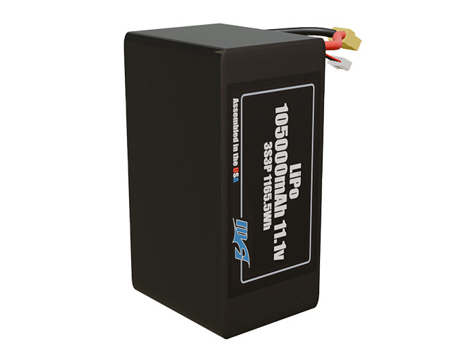 LiPo 105000mAh 3S3P 11.1v Battery Pack