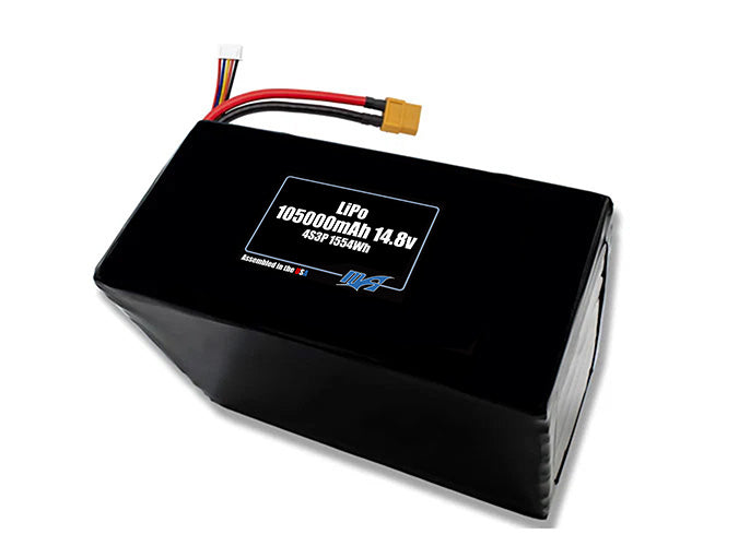LiPo 105000mAh 4S3P 14.8v Battery Pack