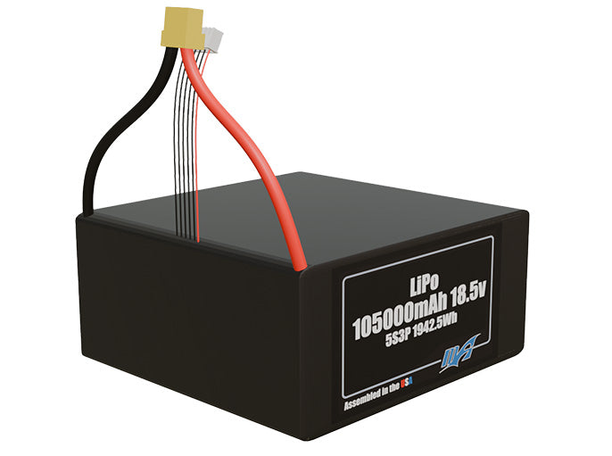 LiPo 105000mAh 5S3P 18.5v Battery Pack