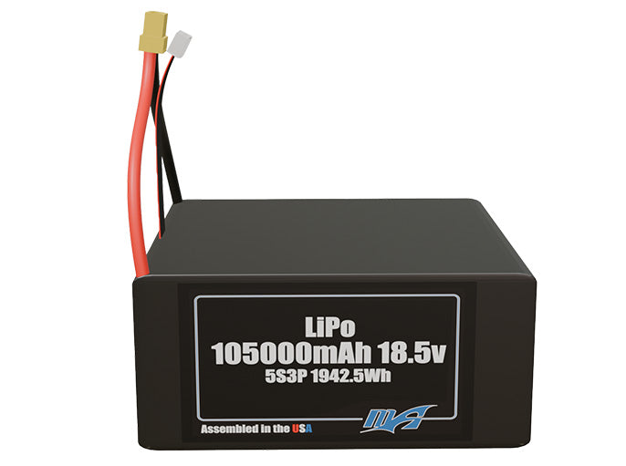 LiPo 105000mAh 5S3P 18.5v Battery Pack