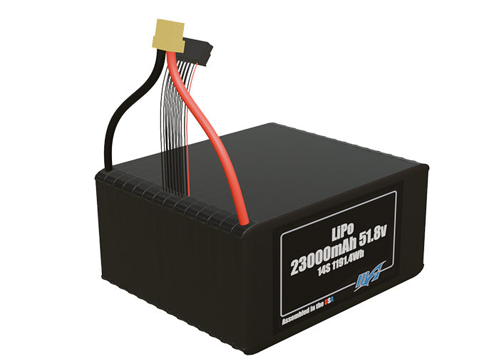 LiPo 23000mAh 14S 51.8v Battery Pack