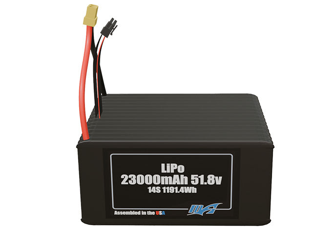 LiPo 23000mAh 14S 51.8v Battery Pack