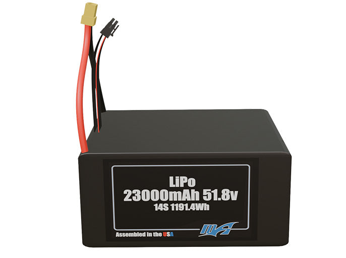 LiPo 23000mAh 14S 51.8v Battery Pack