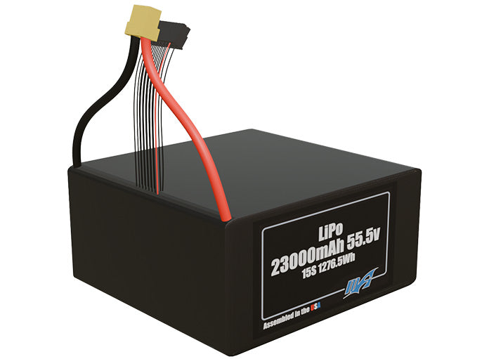LiPo 23000mAh 15S 55.5v Battery Pack