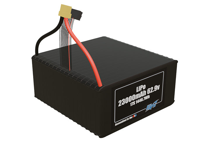 LiPo 23000mAh 17S 62.9v Battery Pack