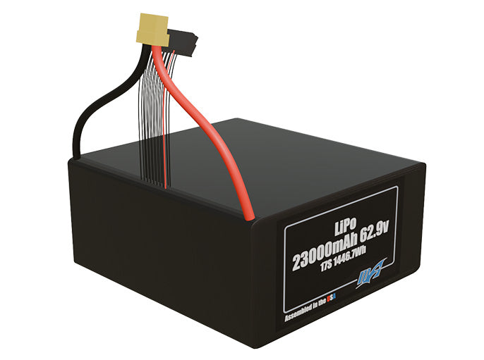 LiPo 23000mAh 17S 62.9v Battery Pack