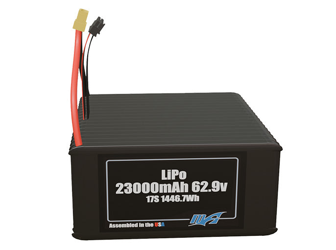 LiPo 23000mAh 17S 62.9v Battery Pack