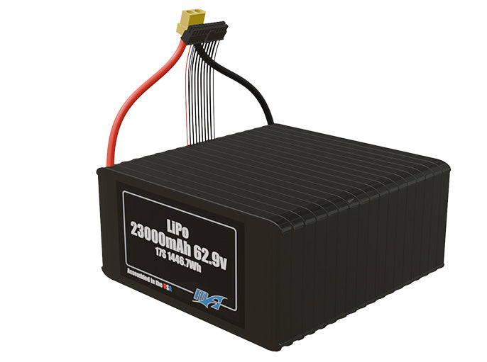 LiPo 23000mAh 17S 62.9v Battery Pack