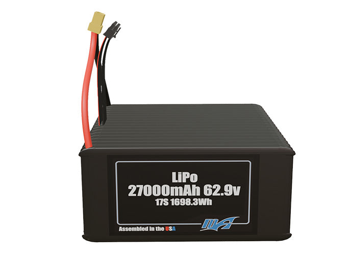 LiPo 27000mAh 17S 62.9v NMC Battery Pack