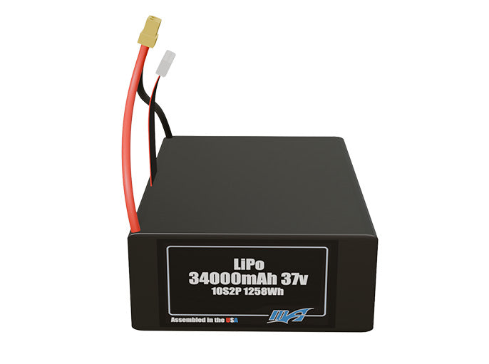 LiPo 34000mAh 10S2P 37v Battery Pack