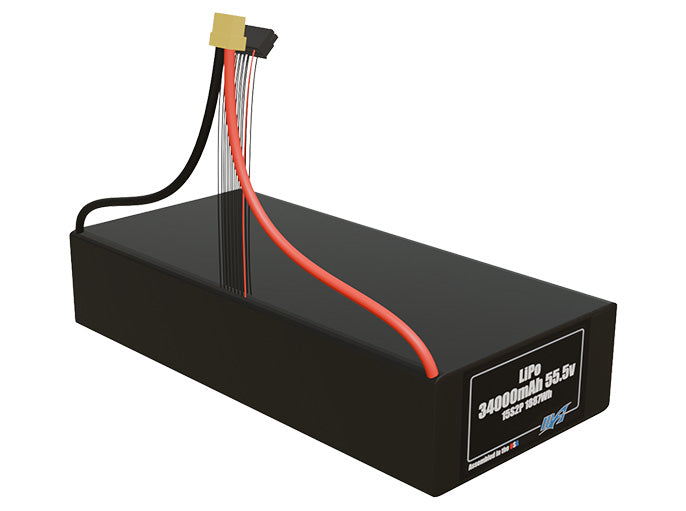 LiPo 34000mAh 15S2P 55.5v Battery Pack