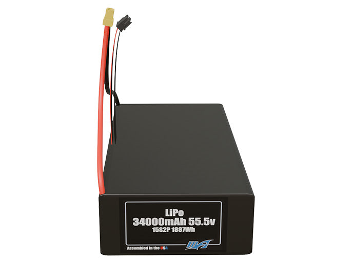 LiPo 34000mAh 15S2P 55.5v Battery Pack