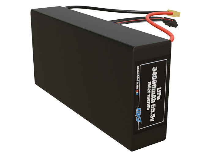 LiPo 34000mAh 15S2P 55.5v Battery Pack