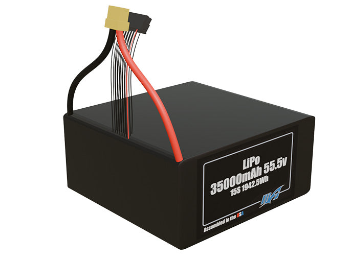 LiPo 35000mAh 15S 55.5v Battery Pack