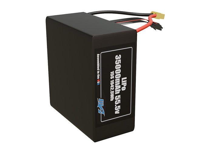 LiPo 35000mAh 15S 55.5v Battery Pack