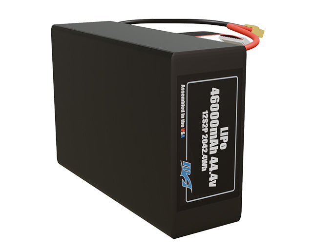LiPo 46000mAh 12S2P 44.4v Battery Pack