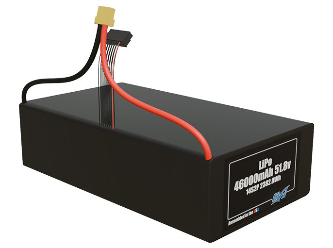 LiPo 46000mAh 14S2P 51.8v Battery Pack