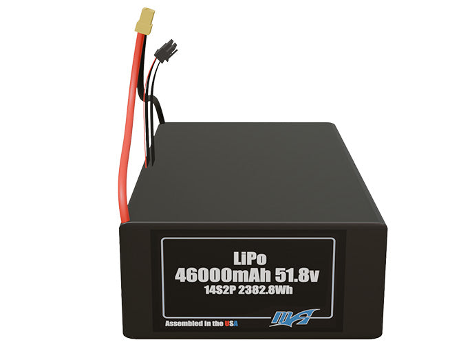 LiPo 46000mAh 14S2P 51.8v Battery Pack