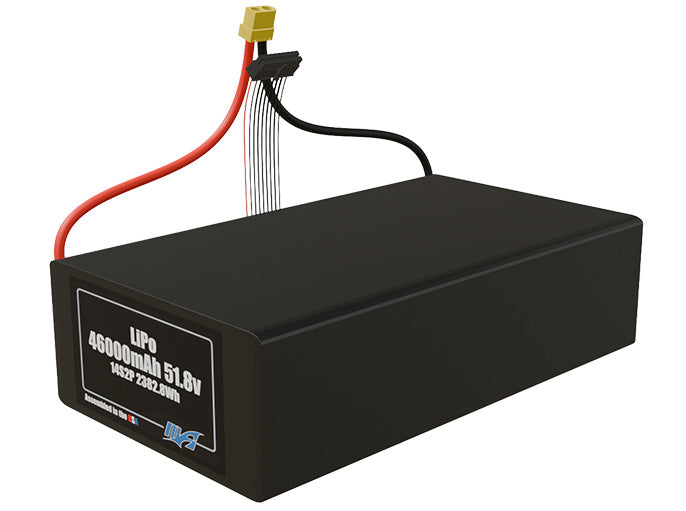 LiPo 46000mAh 14S2P 51.8v Battery Pack
