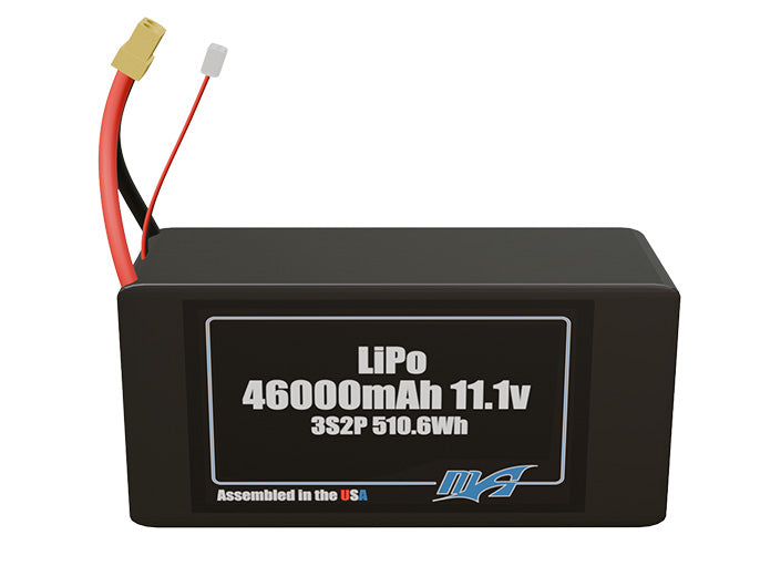 LiPo 46000mAh 3S2P 11.1v Battery Pack