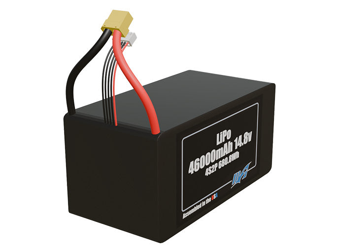 LiPo 46000mAh 4S2P 14.8v Battery Pack