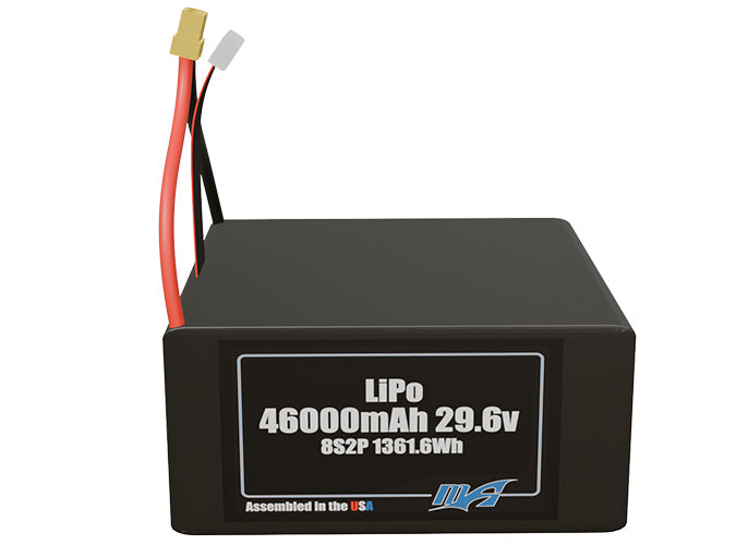 LiPo 46000mAh 8S2P 29.6v Battery Pack