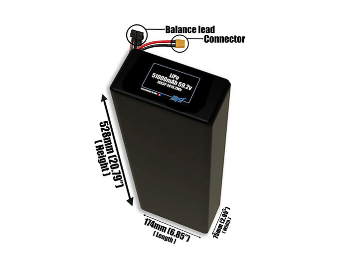 LiPo 51000mAh 16S3P 59.2v Battery Pack