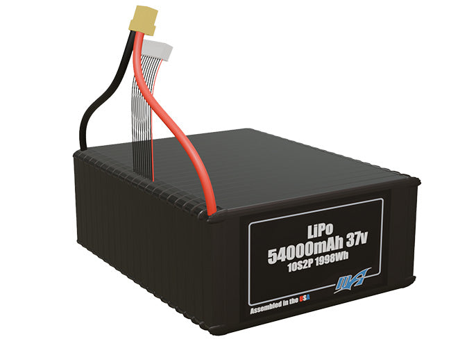 LiPo 54000mAh 10S2P 37v Battery Pack