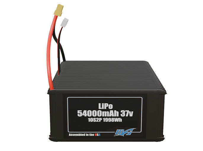 LiPo 54000mAh 10S2P 37v Battery Pack