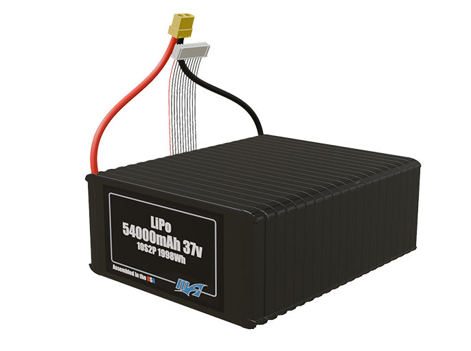 LiPo 54000mAh 10S2P 37v Battery Pack