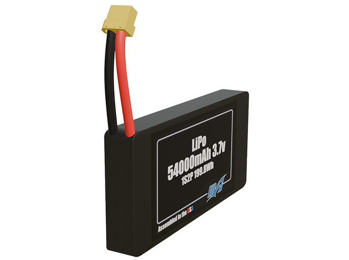 LiPo 54000mAh 1S2P 3.7v Battery Pack