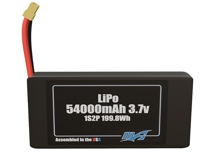 LiPo 54000mAh 1S2P 3.7v Battery Pack