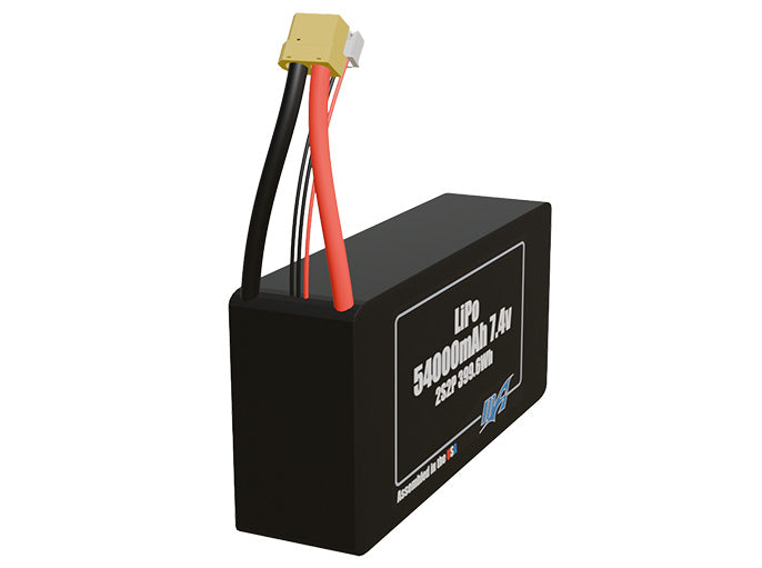 LiPo 54000mAh 2S2P 7.4v Battery Pack
