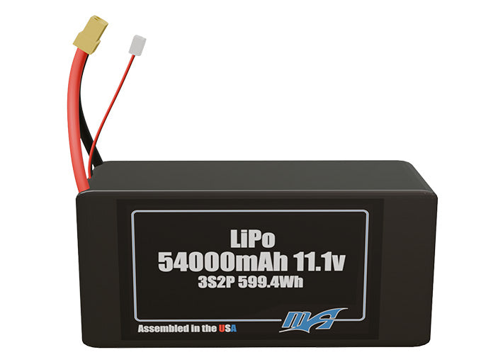 LiPo 54000mAh 3S2P 11.1v Battery Pack