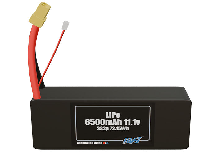 LiPo 6500mAh 3S2P 11.1v Battery Pack