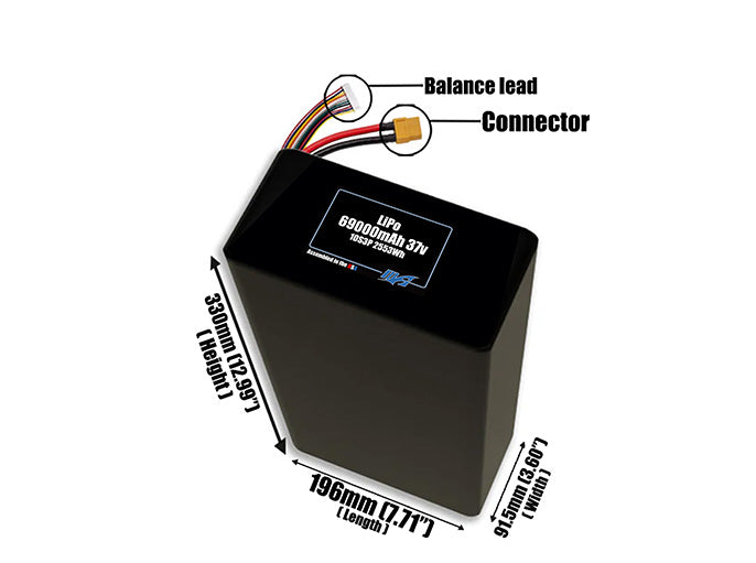 LiPo 69000mAh 10S3P 37v Battery Pack