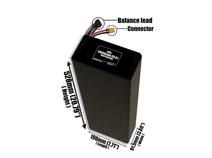 LiPo 69000mAh 16S3P 59.2v Battery Pack