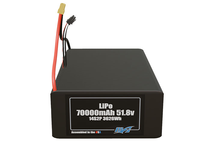 LiPo 70000mAh 14S2P 51.8v Battery Pack