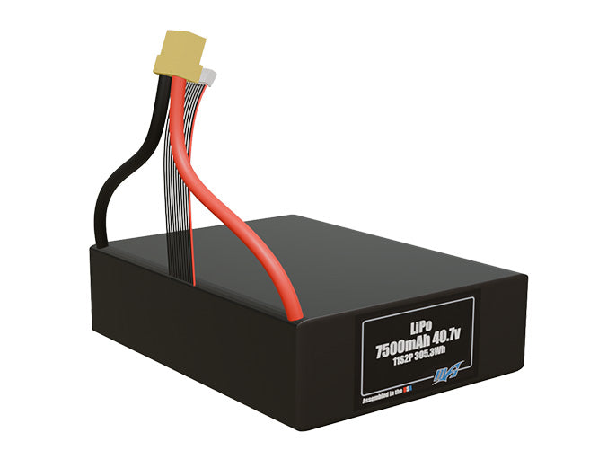 Graphene LiPo 7500mAh 11S2P 40.7v Battery Pack